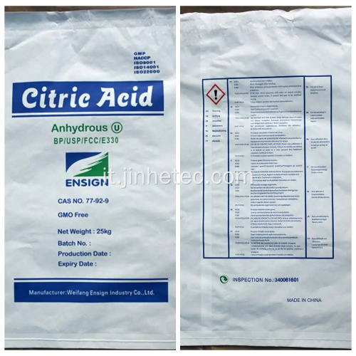 Monoidrato acido citrico BP USP PCC E330